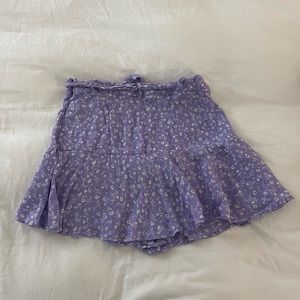 Zara lavender purple and white floral skirt